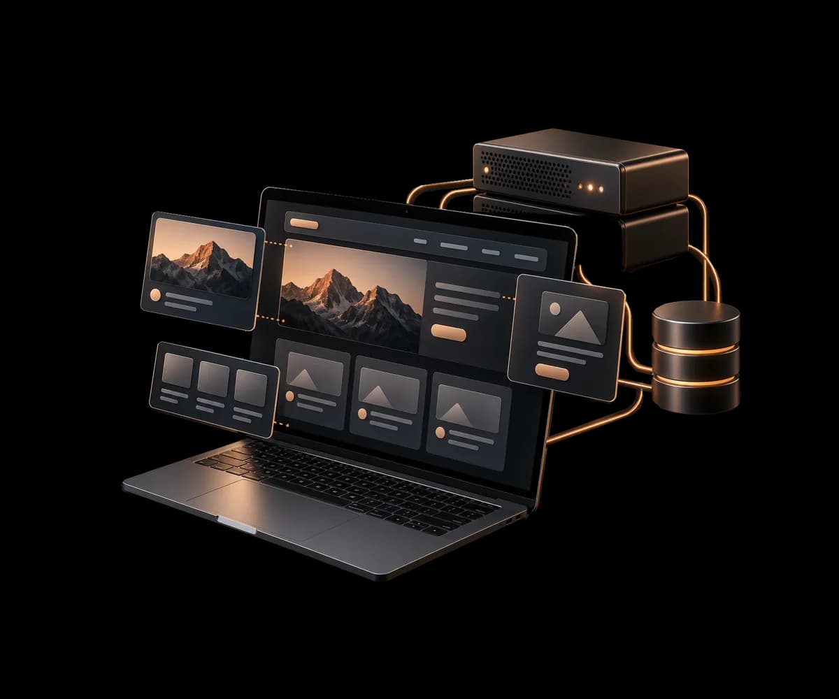 Una web, una app y un servidor conectados en un producto funcional