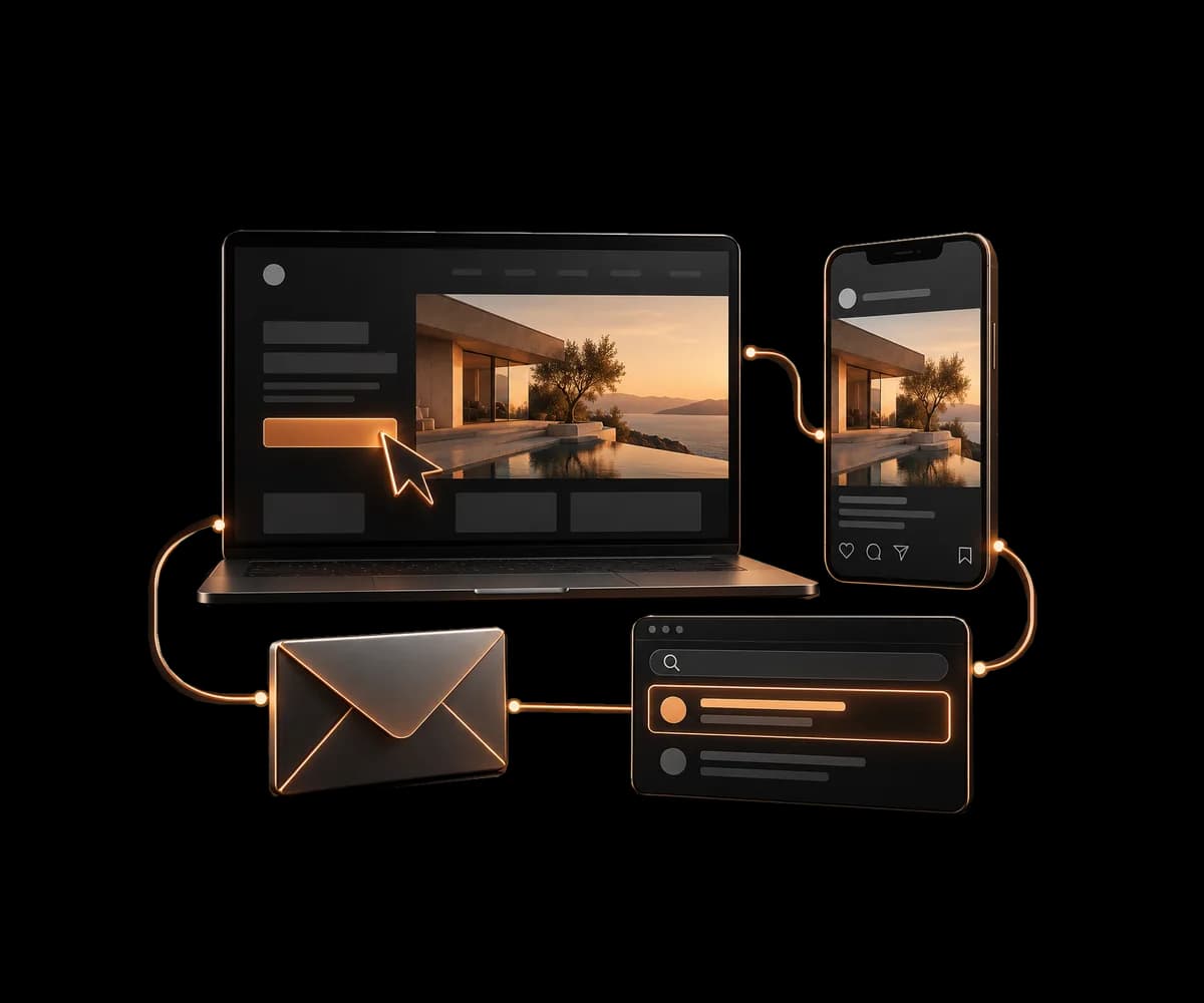 Búsqueda, publicidad y contenido que llevan a una página de consulta